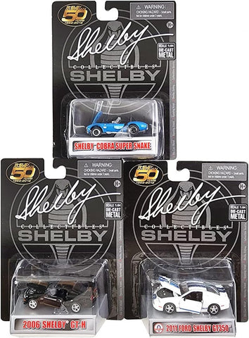 Shelby Collectibles 1:64 Shelby 50th Anniversary Collectibles (3 different ones) SC 16403P B7/A4