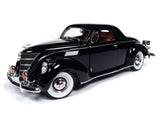 Auto World 1/18 Scale – 1937 Lincoln Zephyr – Gloss Black with Red Interior – AW325