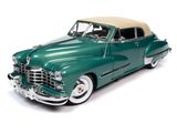 Auto World 1/18 Scale - 1947 Cadillac Series 62 Cabriolet Metallic Green - AW315