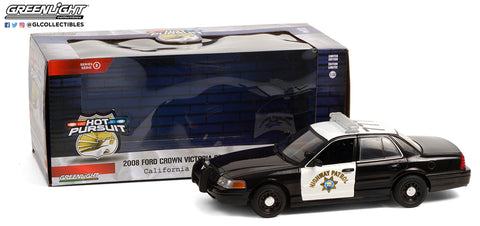 1:24 Scale Diecast Model - Hot Pursuit-2008 Ford Crown Victoria Police Interceptor-CHP (California Highway Patrol) By Greenlight.