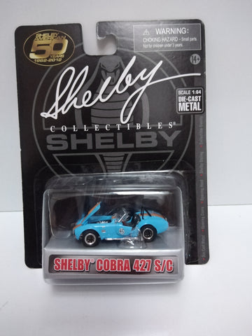 Shelby Collectibles 1/64 Scale Shelby Cobra 427 S/C Convertible Blue & Orange