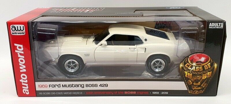 AutoWorld 1/18 scale Model AMM1196/06 - 1969 Ford Mustang Boss 429 - W