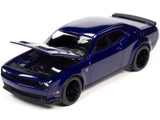 Auto World - 1/64 Modern Muscle 2021 - 2019 Dodge Challenger SRT Hellcat Blue