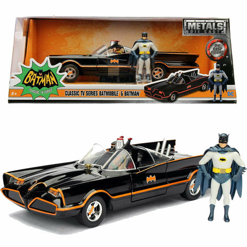 Jada Toys Batmobile Batman Classic TV Series 1966 with Batman Fig 1:24 253215001