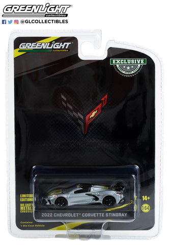Greenlight 1:64 2022 Chevrolet Corvette C8 Stingray Convertible - 2022 IMSA GTLM Championship Edition - Hypersonic Gray (Hobby Exclusive) 30322