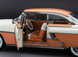 Sunstar 1:18 Scale 1956 Mercury MontClair Hard Top With Spare Tyre - Glamour Tan / Classic White 5144