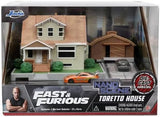 Jada Nano Fast & Furious 3668 Hollywood Rides Dom Toretto's House Display Diorama with Two 1.65" Die-cast Cars,