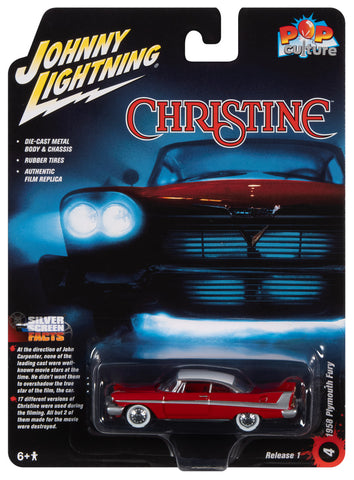 Johnny Lightning 1/64 CHRISTINE 1958 PLYMOUTH FURY - (R2) JLPC010 (B7)