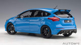 Autoart 1:18 Scale  Model Car Ford Focus RS (2016) in Nitrous Blue Full Openings 72953