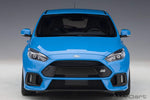 Autoart 1:18 Scale  Model Car Ford Focus RS (2016) in Nitrous Blue Full Openings 72953