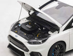 Autoart 1:18 Scale Model Car Ford Focus RS (2016) in Frozen White Full Openings 72951