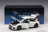 Autoart 1:18 Scale Model Car Ford Focus RS (2016) in Frozen White Full Openings 72951