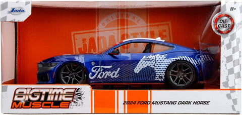 Jada 1:24 35419 Big Time Muscle 2024 Ford Mustang GT Dark Horse - Blue