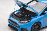 Autoart 1:18 Scale  Model Car Ford Focus RS (2016) in Nitrous Blue Full Openings 72953