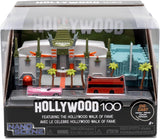 Jada Nano 34807  Hollywood Rides Walk of Fame Diorama w/Hollywood Sign and 2 Vehicles (Double-Decker Tour Bus & 1958 Cadillac Series 62 Convertible)