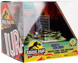 Jada Nano 34244 Jurassic Park 30th Anniversary Jurassic Gate Nano Scene Diorama w/ Two 1.65" Die-Cast Cars