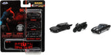 Jada Nano 32043 The Batman 2022-3 Piece set-Batmobile/Batcycle/1963 Chevrolet corvette