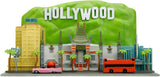 Jada Nano 34807  Hollywood Rides Walk of Fame Diorama w/Hollywood Sign and 2 Vehicles (Double-Decker Tour Bus & 1958 Cadillac Series 62 Convertible)