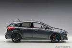 Autoart 1:18 Scale Model Car Ford Focus RS (2016) in Stealth Grey Full Openings 72954