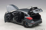 Autoart 1:18 Scale Model Car Ford Focus RS (2016) in Stealth Grey Full Openings 72954