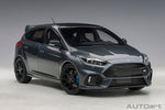 Autoart 1:18 Scale Model Car Ford Focus RS (2016) in Stealth Grey Full Openings 72954