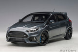 Autoart 1:18 Scale Model Car Ford Focus RS (2016) in Stealth Grey Full Openings 72954