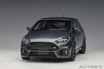 Autoart 1:18 Scale Model Car Ford Focus RS (2016) in Stealth Grey Full Openings 72954