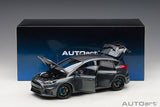 Autoart 1:18 Scale Model Car Ford Focus RS (2016) in Stealth Grey Full Openings 72954