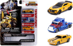 Jada Nano 31125 Transformers 3 piece set -2016 Camaro Bumblebee/ Optimus Prime/ 1977 Camaro Bumblebee