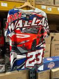 NASCAR T-SHIRT - Bubba Wallace #23 Sublimated Total Print - Adult - DESIGN I8423 - *FREE POSTAGE*