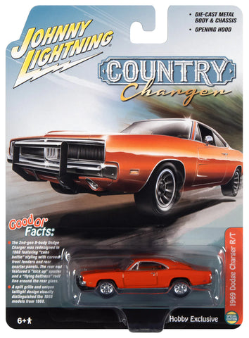 AUTO WORLD Johnny Lightning Muscle Cars JLSP206 1:64 1969 Dodge Charger-Orange B7/A3/A4