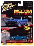 Johnny Lightning - JLSP375 1:64 Mecum 1971 Plymouth Cuda Convertible - Blue Fire metallic