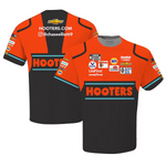 NASCAR T-SHIRT 2023 Chase Elliott Hendrick Motorsports Team Collection Orange/Black Sublimated Uniform T-Shirt 2XL