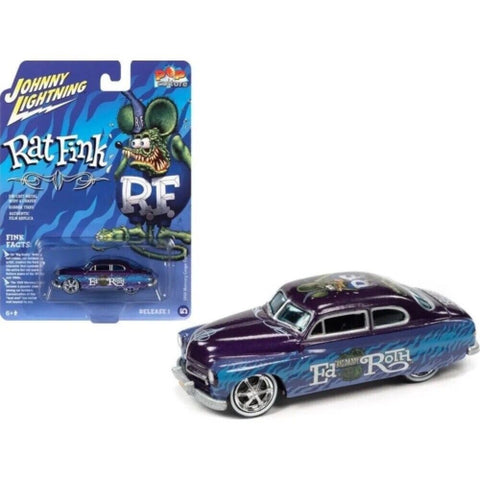 JOHNNY LIGHTNING 1/64 DIECAST RAT FINK 1949 MERCURY COUPE JLPC006 (B7)