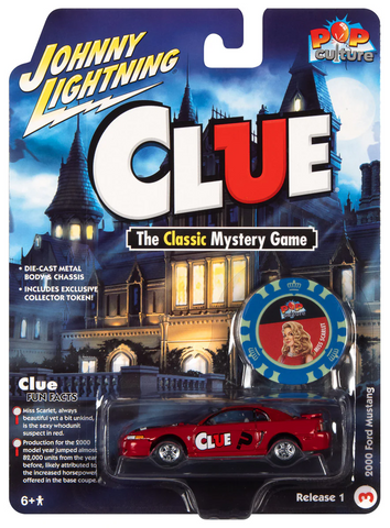 Johnny Lightning Modern Clue 2000 Ford Mustang (Miss Scarlet) 1/64 JLPC006 (B7)