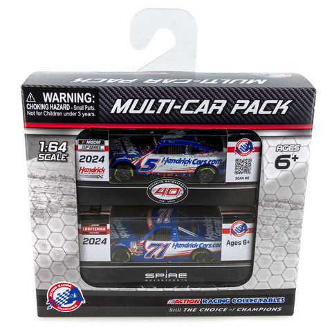 NASCAR 1/64 TWO CAR SET Kyle Larson #5 & Rajah Caruth #71 Hendrickcars.com Las Vegas win set 2024
