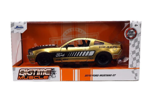 Jada 1:24 33055 Big Time Muscle 2010 ford mustang Tom’s Racing Gold and Black