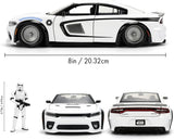 STAR WARS Jada 1:24 Star Wars 2021 Dodge Hellcat With Stormtrooper Figure