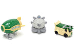 Jada Nano 31790 Teenage mutant ninja turtles 3 piece set - Turtle blimp/TMNT Party Van/Technodrome.