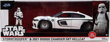 STAR WARS Jada 1:24 Star Wars 2021 Dodge Hellcat With Stormtrooper Figure