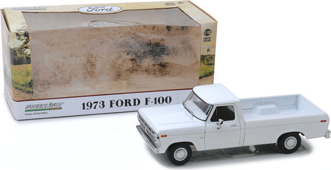 1973 FORD F-100 PICKUP TRUCK WHITE 1/18 DIECAST MODEL CAR BY GREENLIGHT 13536