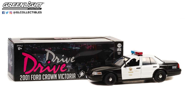 ミニカー GREENLIGHT 2001 FORD CROWN VICTORIA Greenlight 2001 Ford Crown Victoria Nypd Car Blue Auxiliary