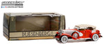 Greenlight 1/18 Scale Die-Cast Model Duesenberg II SJ Red and White with Tan Top