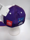 NASCAR CAP  Denny Hamlin  11 Joe Gibbs Racing Team Collection White/Purple FedEx Uniform Adjustable Hat