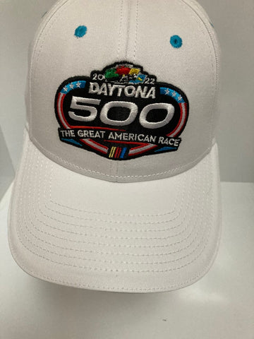 NASCAR CAPS 2022 DAYTONA 500 THE GREAT AMERICAN RACE WHITE