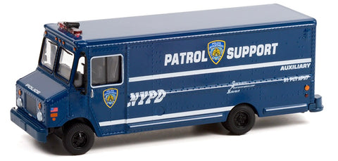 Greenlight 1:64 2019 Step Van NYPD Auxiliary Patrol Support H.D. Trucks 33220-C