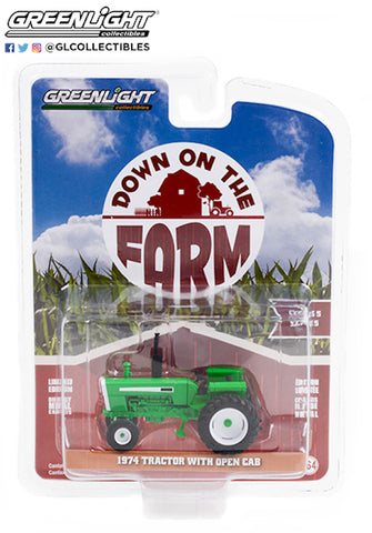 GREENLIGHT 1/64 DOWN ON THE FARM SERIES 5 - 1974 TRACTOR OPEN CAB GREEN 48050-B