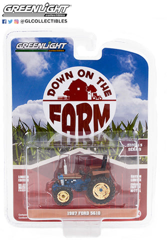 Greenlight 1/64  Down on the Farm Series 5D 1987 Ford 5610 4 WD Tractor Weathered