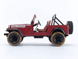 1/18 "THE A-TEAM" 1981 JEEP CJ-7 RED DIRTY TV SERIES - DIECAST BY GREENLIGHT