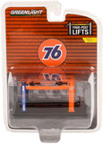 Greenlight 1/64 Die-Cast Adjustable Four-Post Lift Union 76 Blue/Orange Series 2